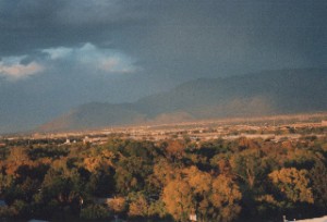 A storm over the city