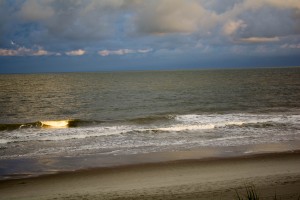 The beach just after a thunderstorm