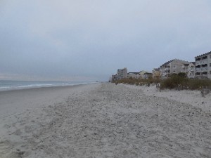 A view southward on Surfside Beach