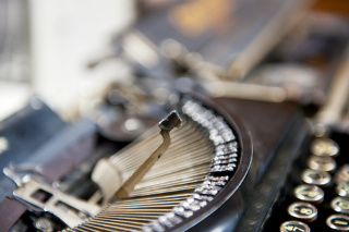 A typewriter close-up