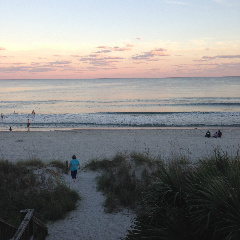 Sunset walks on the beach...