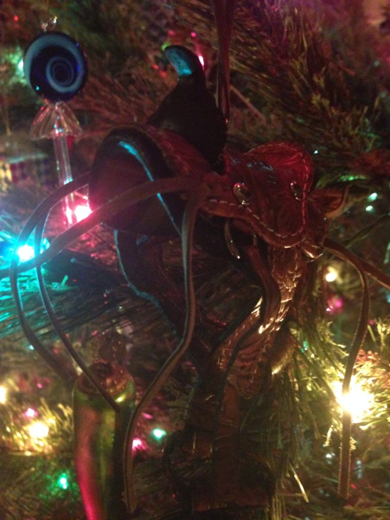 A saddle ornament